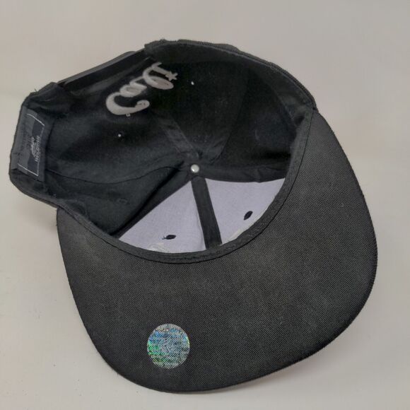 Readings Men's Snapback Flat Bill Hat Black Embroidered California Logo - Picture 6 of 7